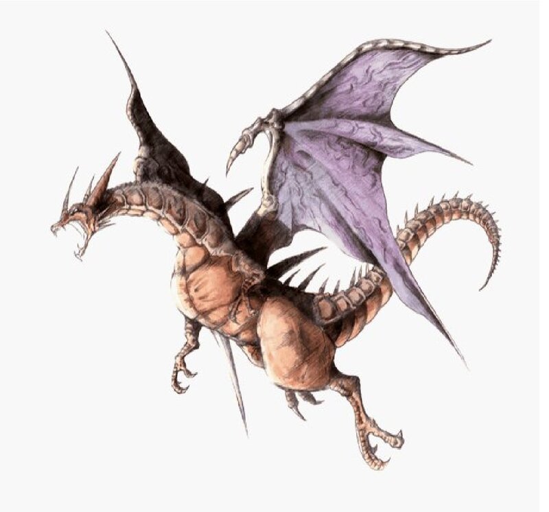 Dragon with Purple Wings