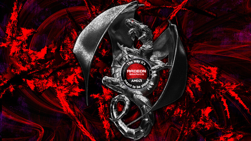 Dragon with Radeon Logo