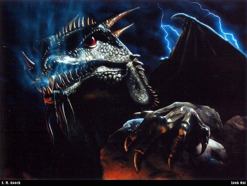 Dragon with Red Eyes — Black