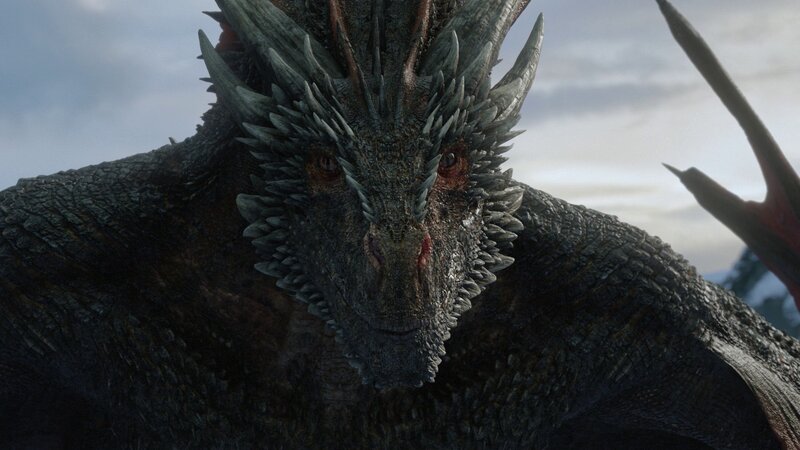 Dragon with Red Eyes — Gray