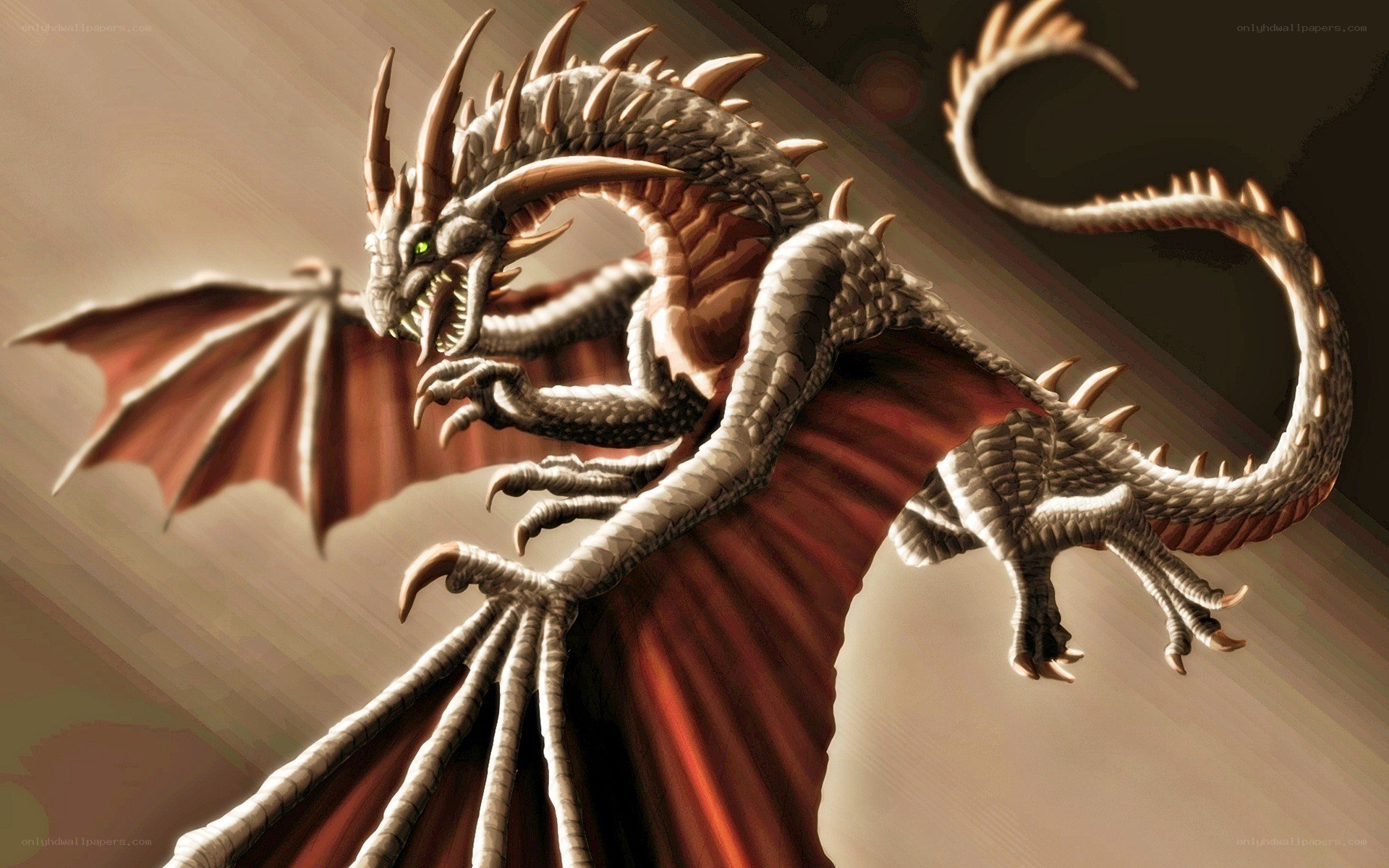dragon with red wings