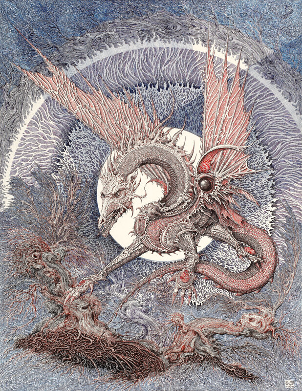 dragon with red wings