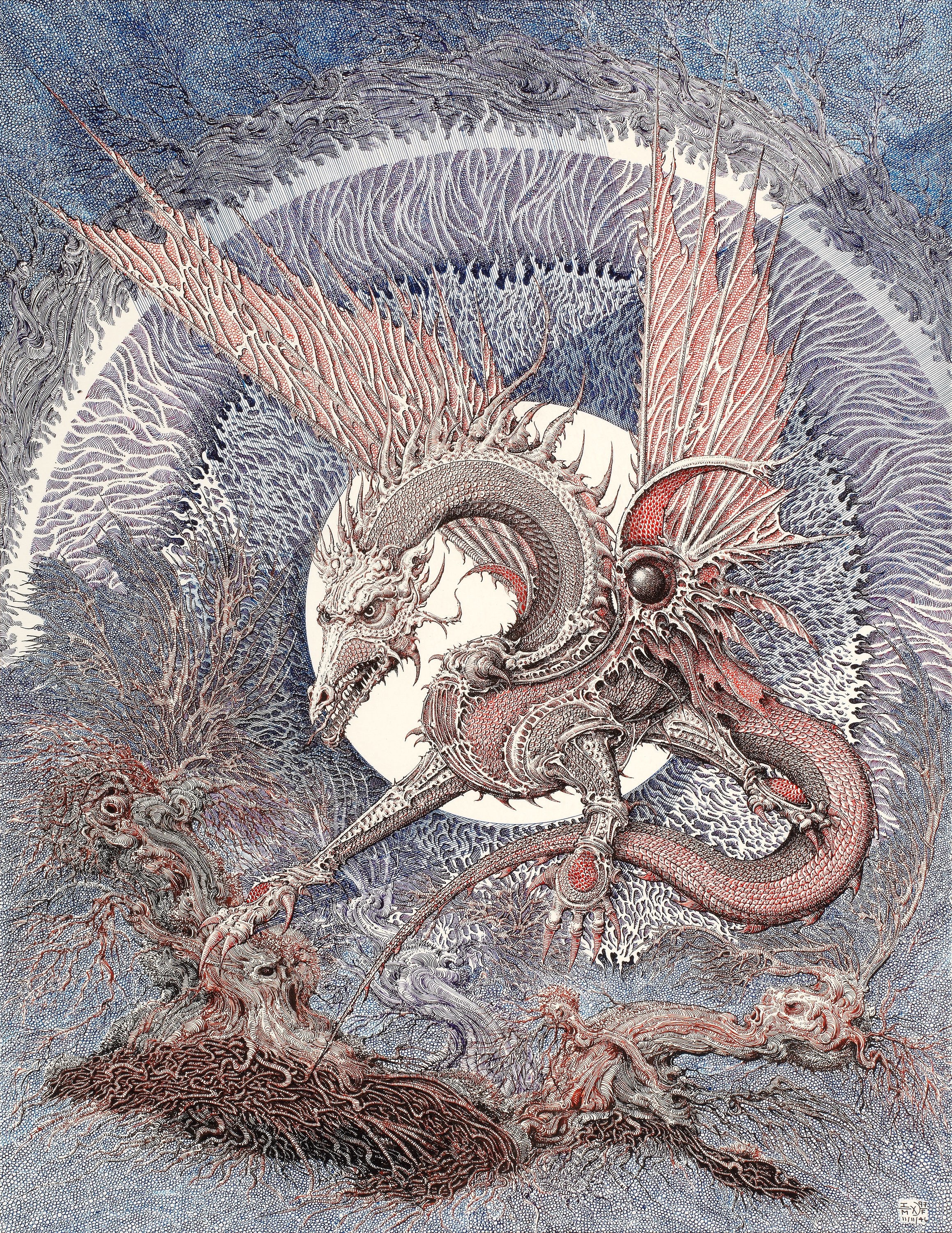 dragon with red wings