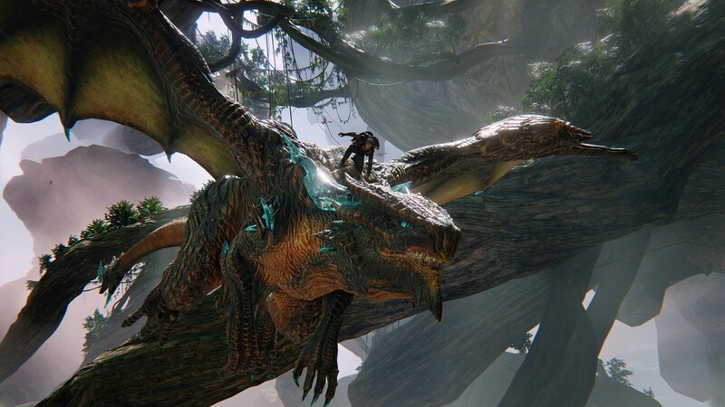 Dragon with Rider — Brown, Dramatic, 3d Render