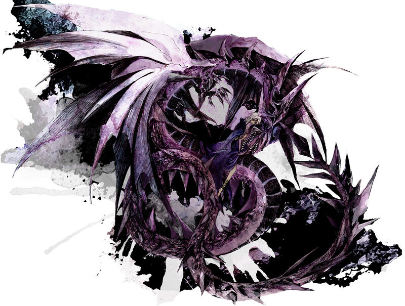 Dragon with Rider — Purple