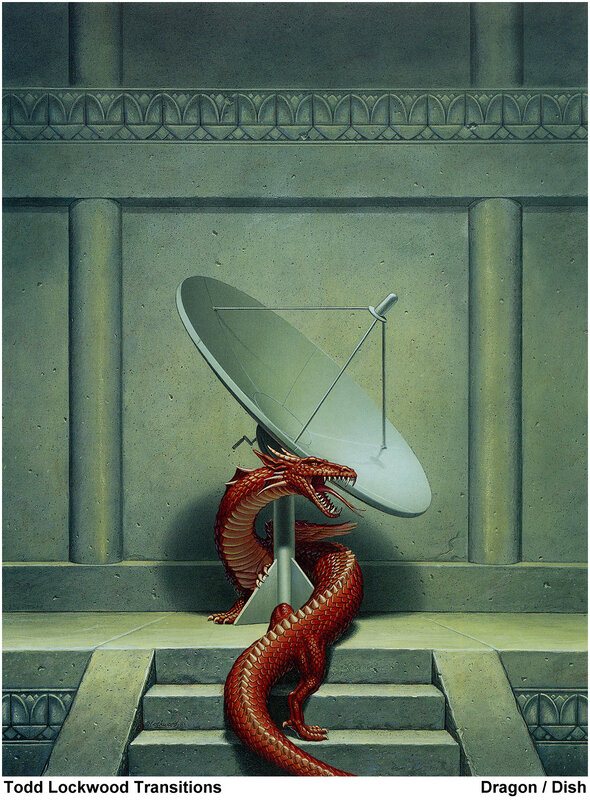Dragon with Satellite Dish
