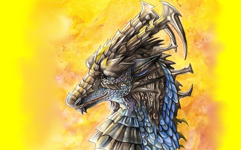 dragon with spiky crest