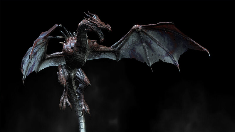 dragon with spread wings