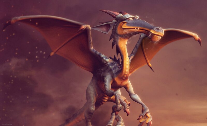 dragon with wings spread
