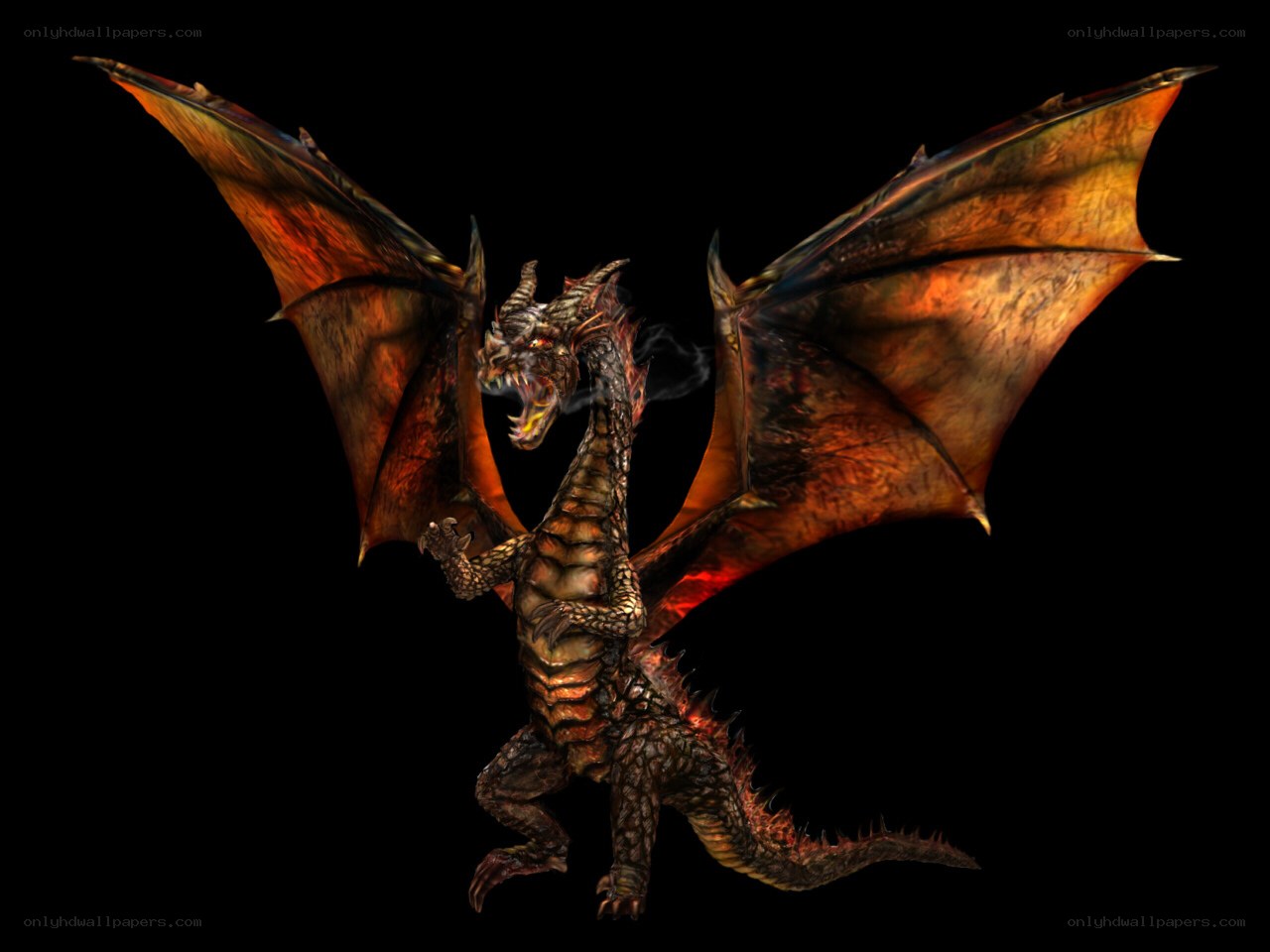 dragon with wings spread
