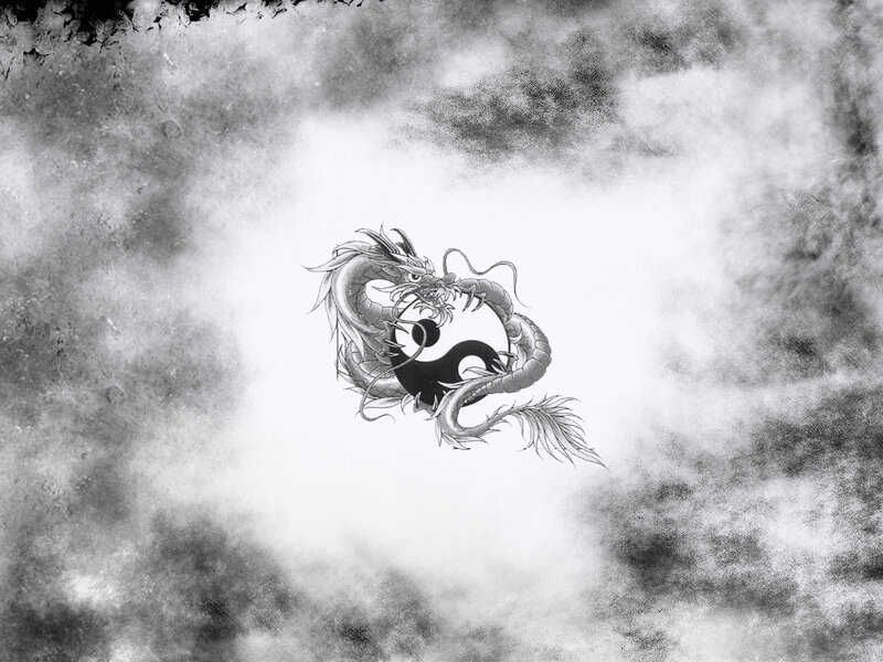 dragon yin-yang symbol