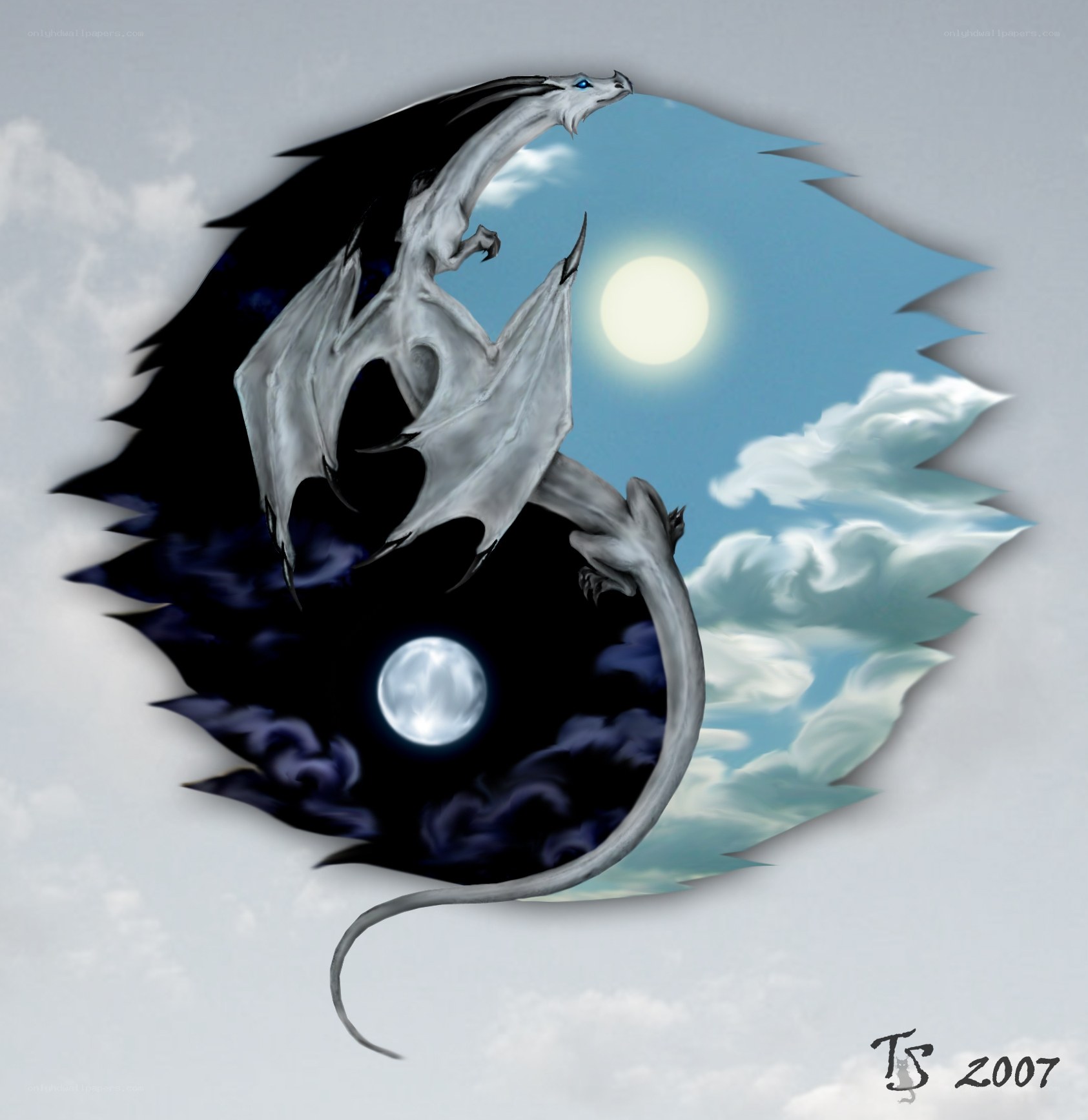 dragon yin-yang symbol
