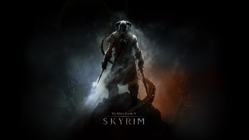 Dragonborn Warrior — Black, Dramatic, Digital Art