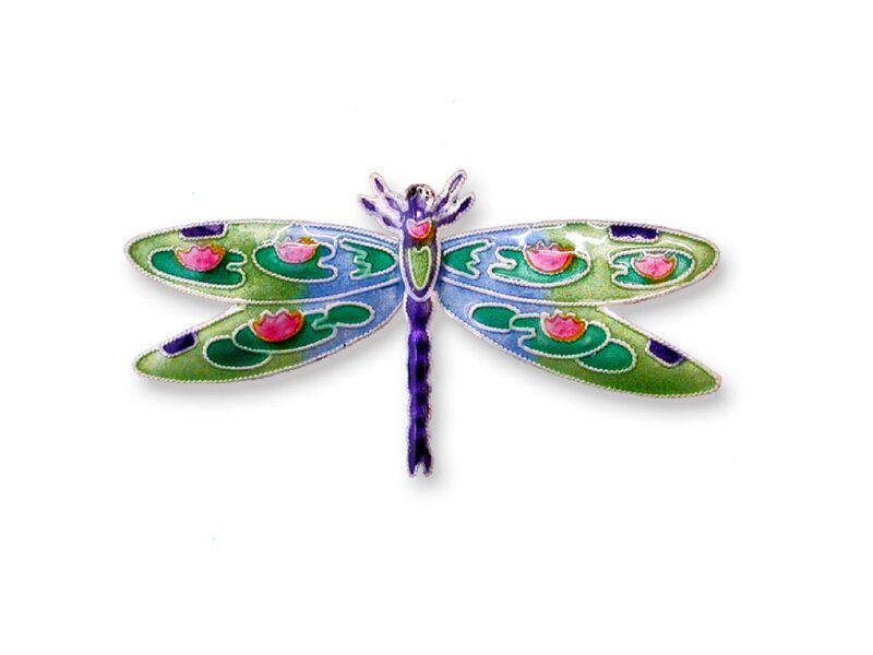 dragonfly enamel brooch