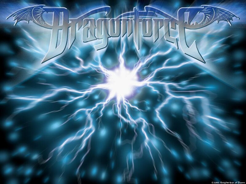 Dragonforce Logo with Lightning — Blue