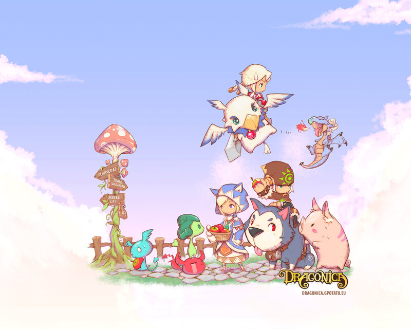 Dragonica characters in a fantasy world