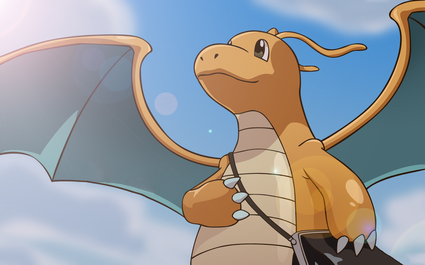 Dragonite in the sky