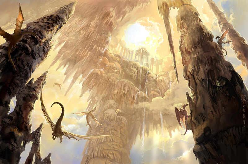 Dragons in a Cavern — Yellow