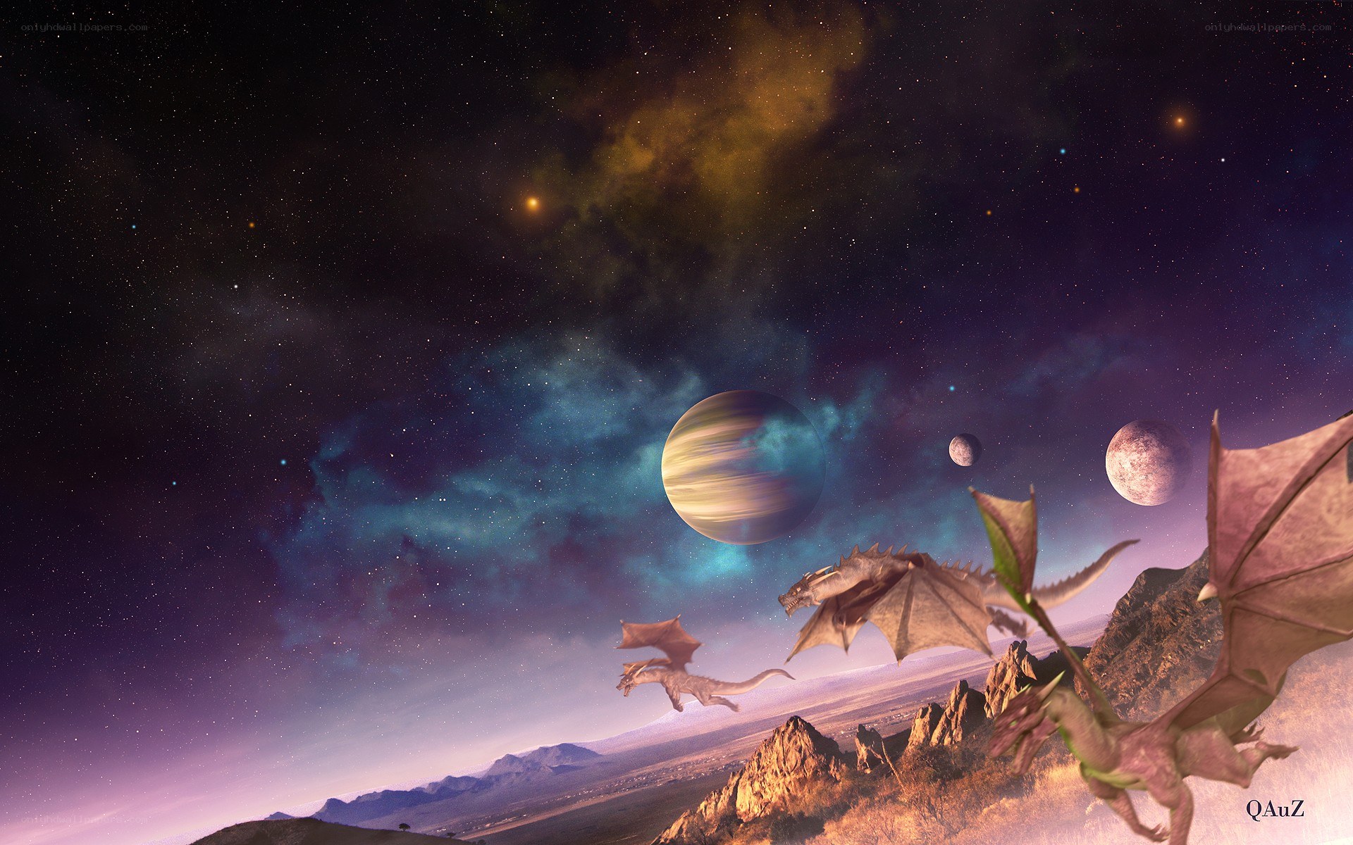 Dragons in a cosmic landscape