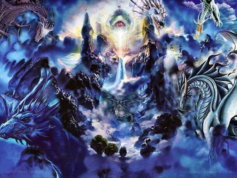 Dragons in a mystical realm