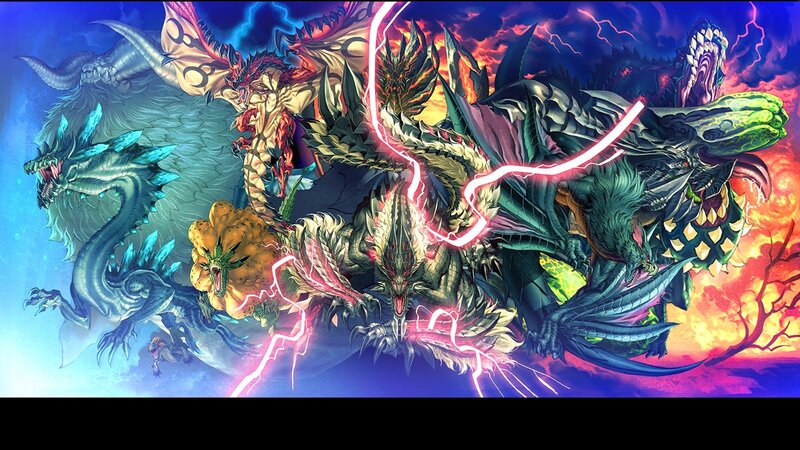 Dragons in Battle — Blue, Dramatic, Digital Art, Lightning