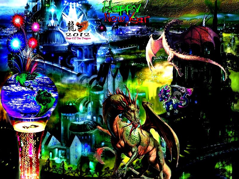 Dragons in Fantasy City