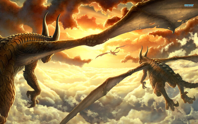 Dragons in Flight — Orange