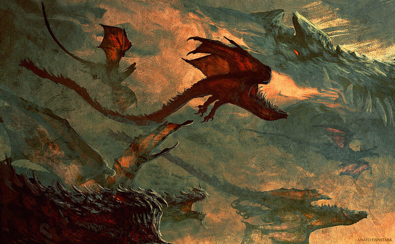 Dragons in Flight — Red