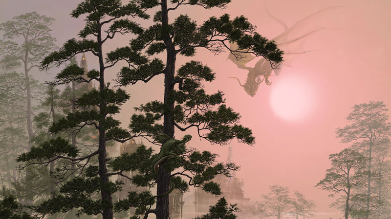 Dragons in Forest