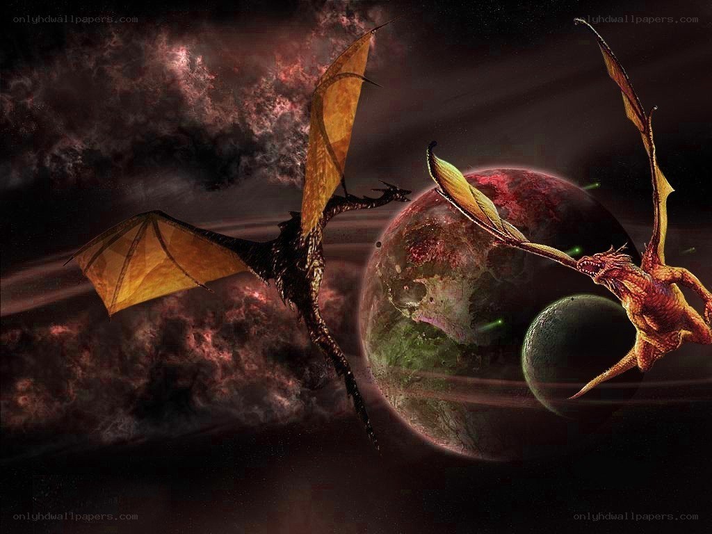 Dragons in space battle
