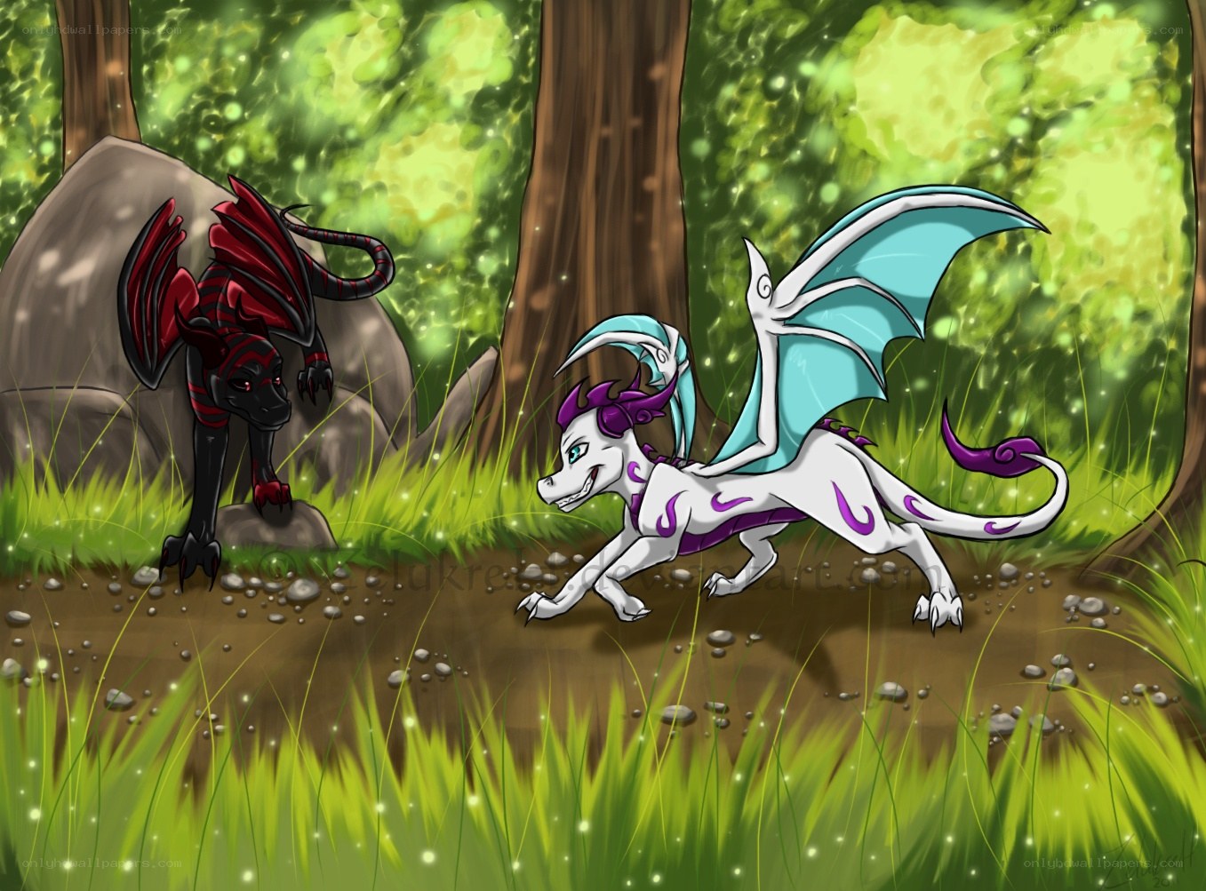 Dragons in the forest