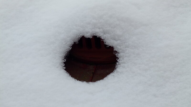 Drain Cover in Snow