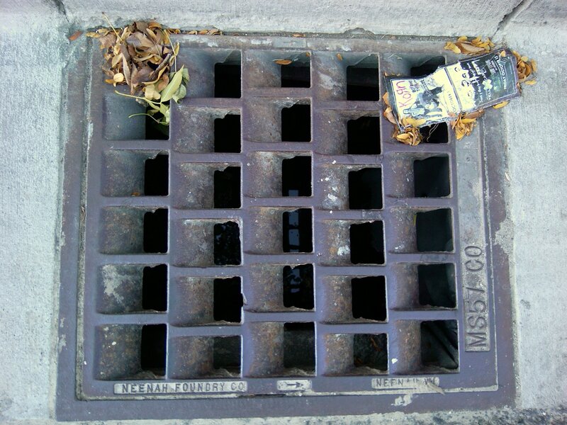 drain grate with debris