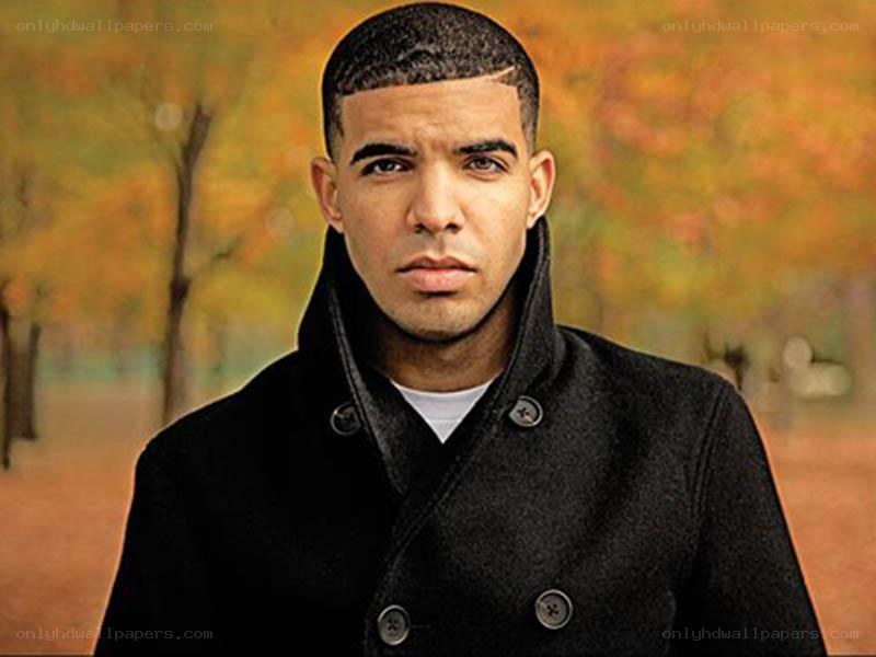 Drake in a black coat