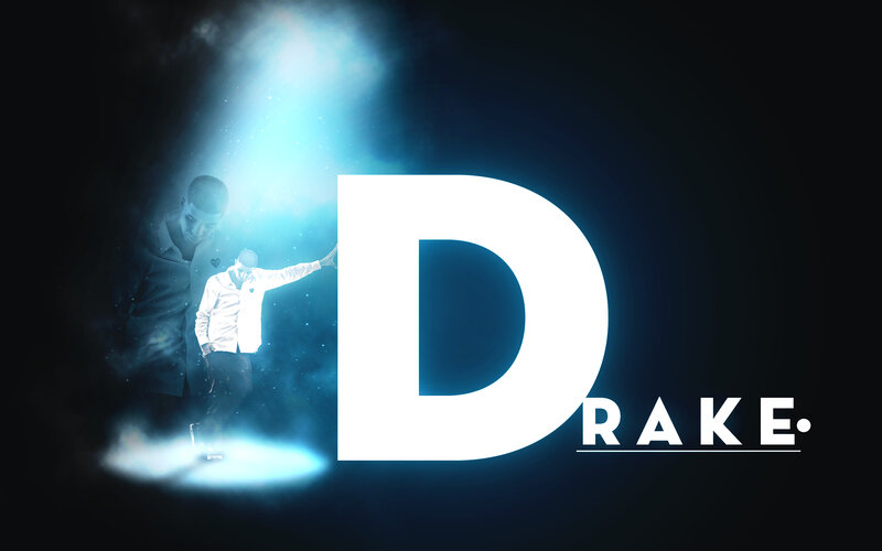 Drake logo with stage lighting