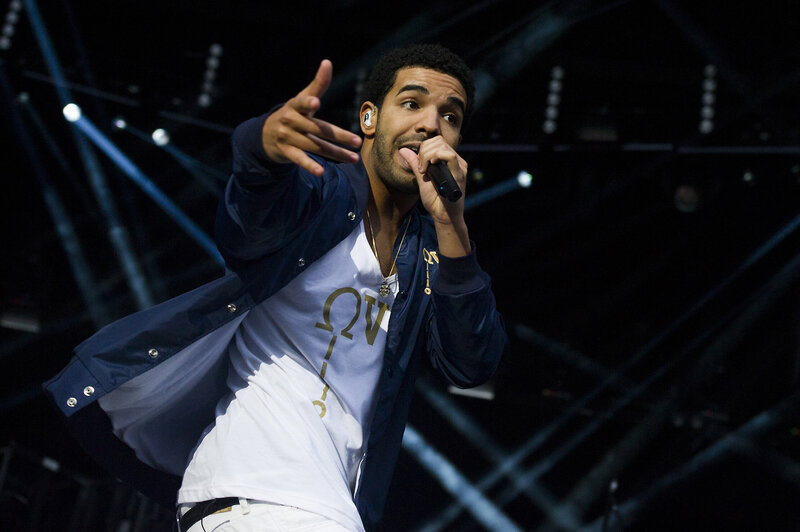 Drake performing on stage
