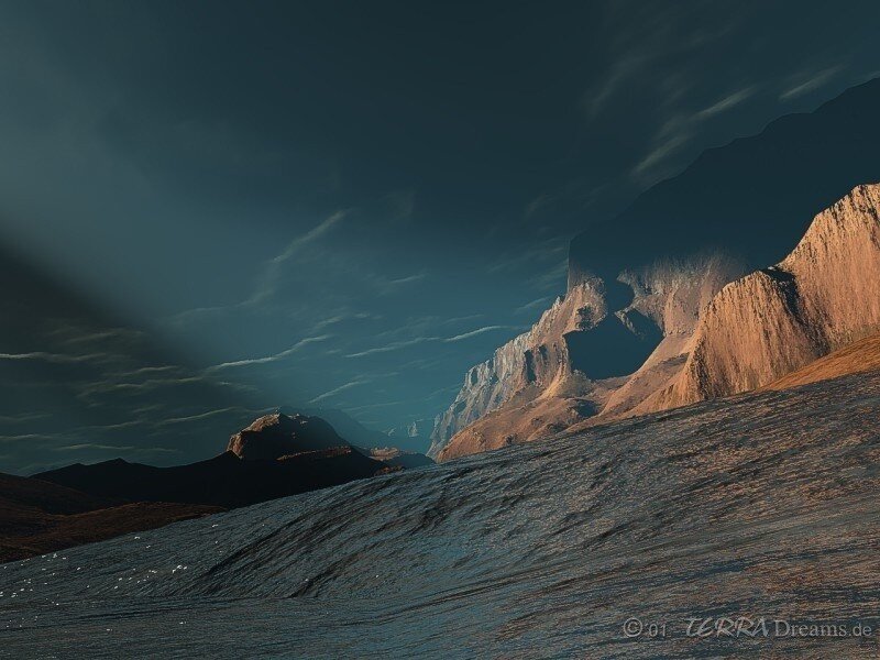 dramatic alien landscape