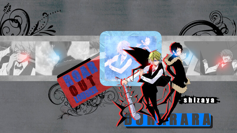Dramatic anime character collage
