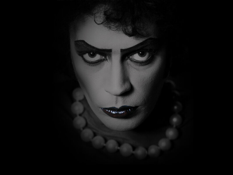 dramatic black and white portrait
