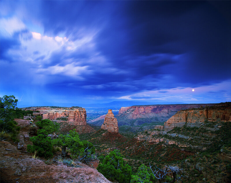 Dramatic canyon landscape at dusk