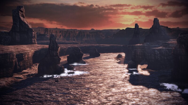 dramatic canyon sunset