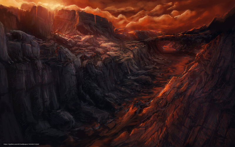 dramatic canyon sunset