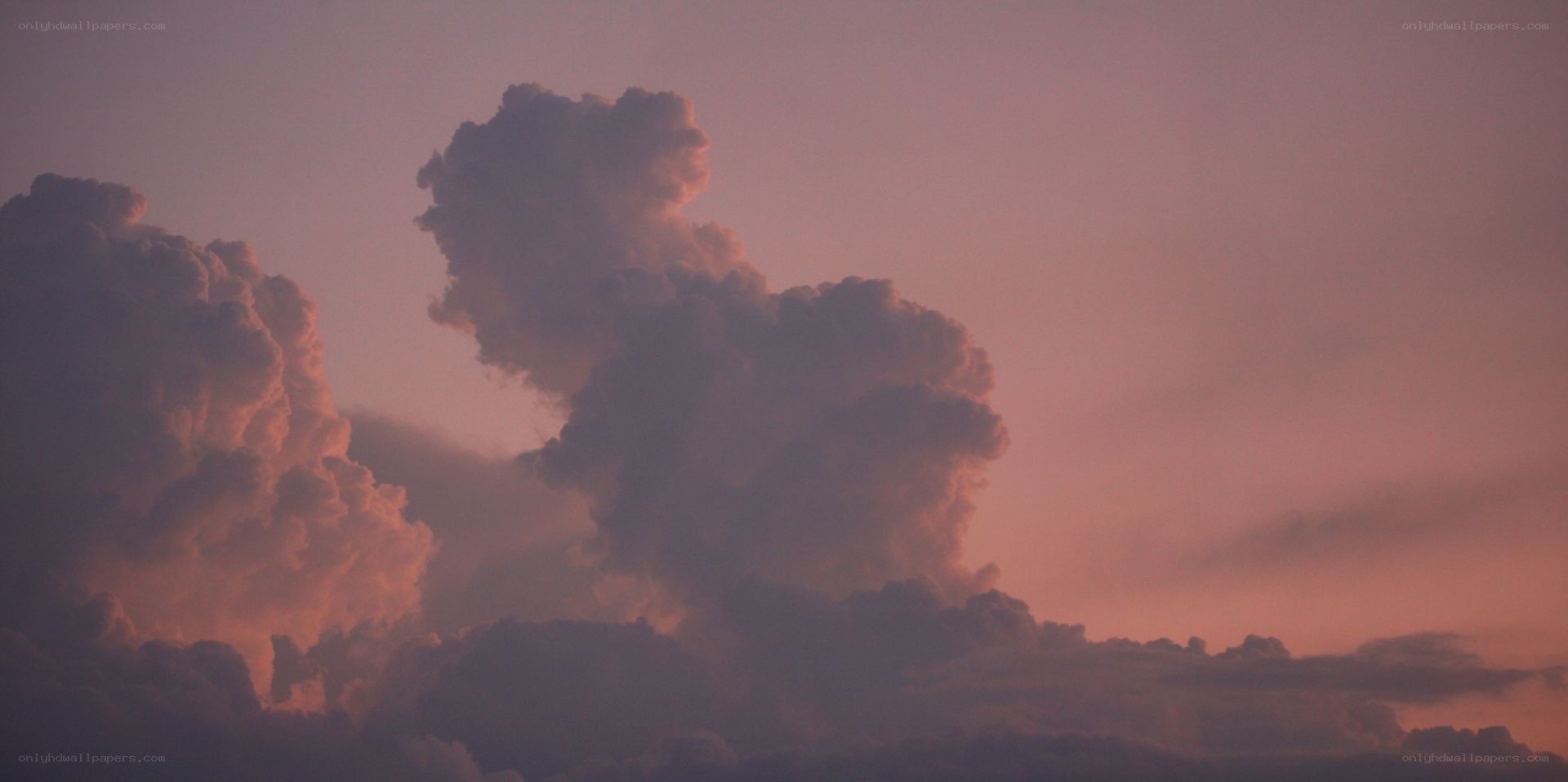 dramatic clouds at sunset