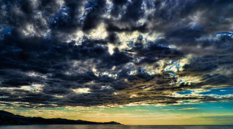 Dramatic Clouds over Sea