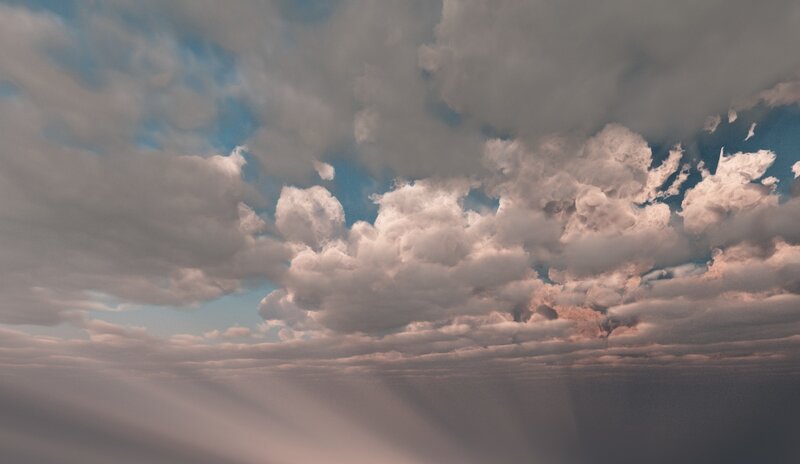 dramatic cloudscape at dusk