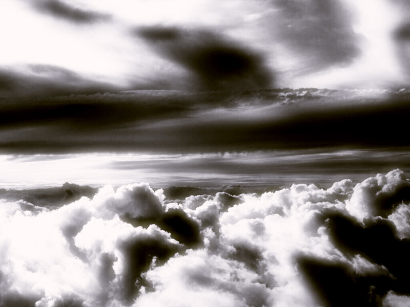 dramatic cloudscape from above