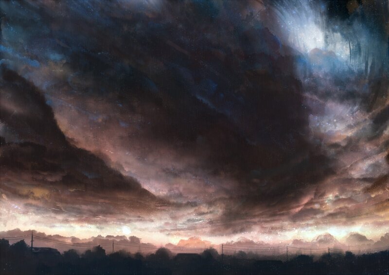 Dramatic Cloudy Sky — Purple