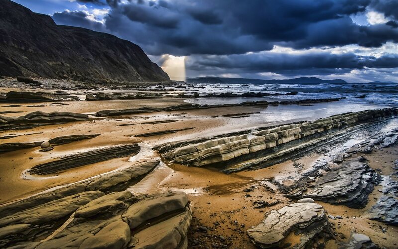 dramatic coastal rock formations