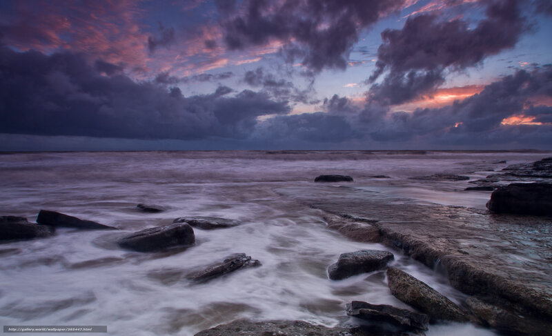 dramatic coastal sunset