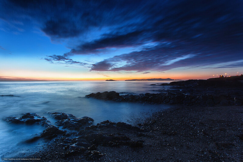 Dramatic coastal sunset